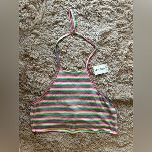 Colorful Striped Pride Halter Top